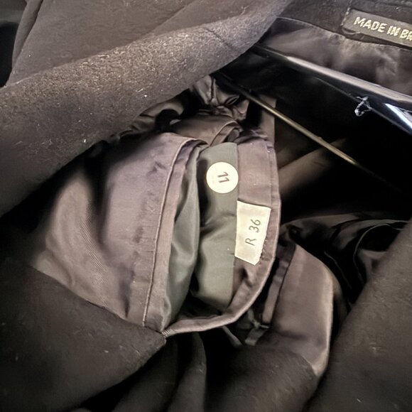 Vintage Men’s 100% Cashmere Black 3 Button Coat Slit in Back - Picture 15 of 17